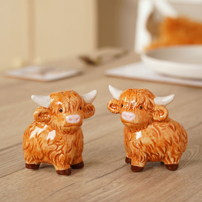 Country Living Highland Cow Salt & Pepper Shakers Salt n Pepper Shakers Country Living Quirky Turkey Gifts