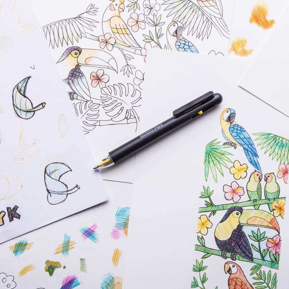 CMYK Make Full-Colour Art with This Ballpoint Pen Gadgets SuckUK Quirky Turkey Gifts