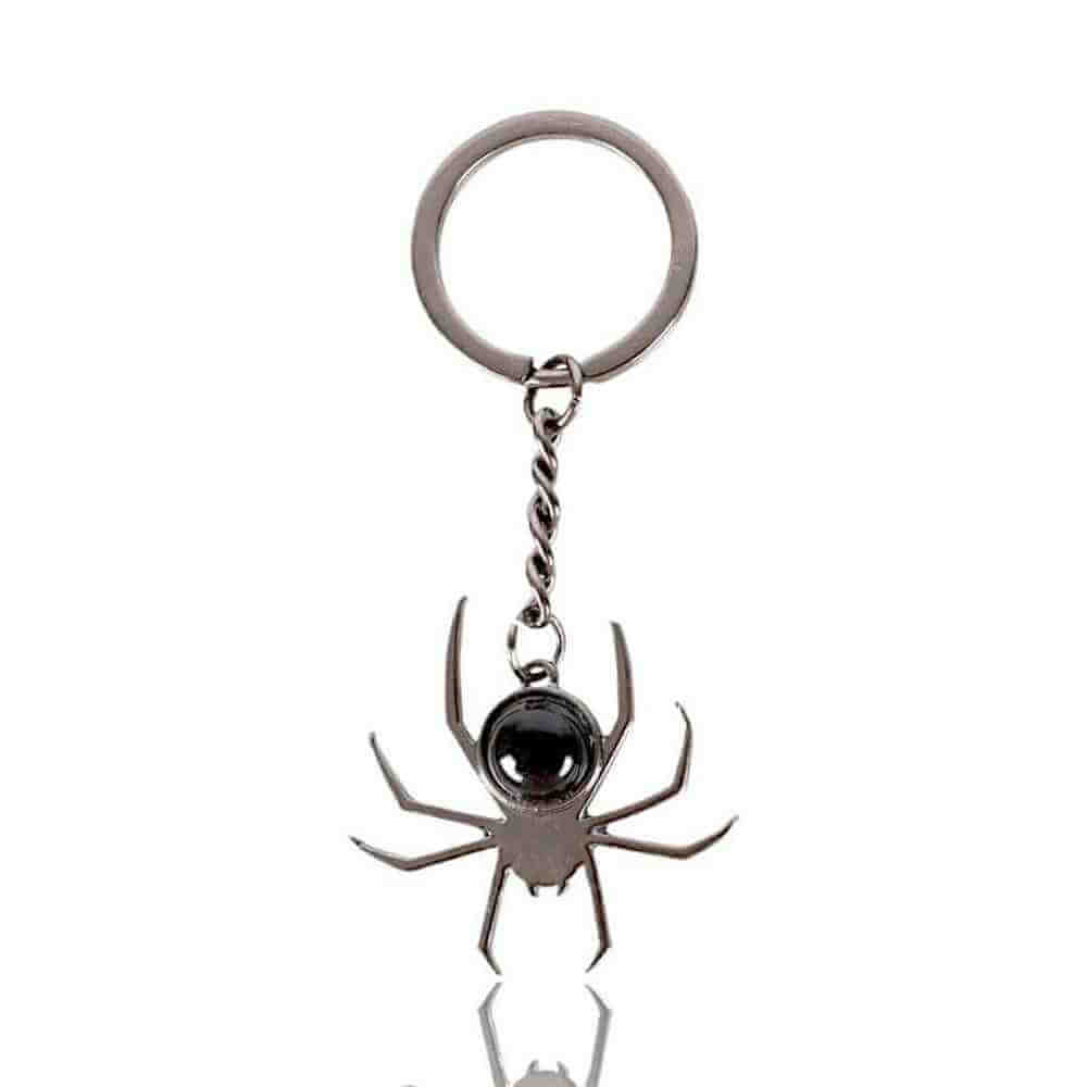 Spider Crystal Keyrings Black Obsidian Opal Amethyst Charm Keyrings Spirit of equinox Quirky Turkey Gifts