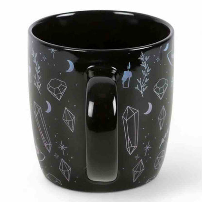 Crystal Witch Print Mug, Hats, and Potions Design 360ml Mugs & Cups Spirit of equinox Quirky Turkey Gifts
