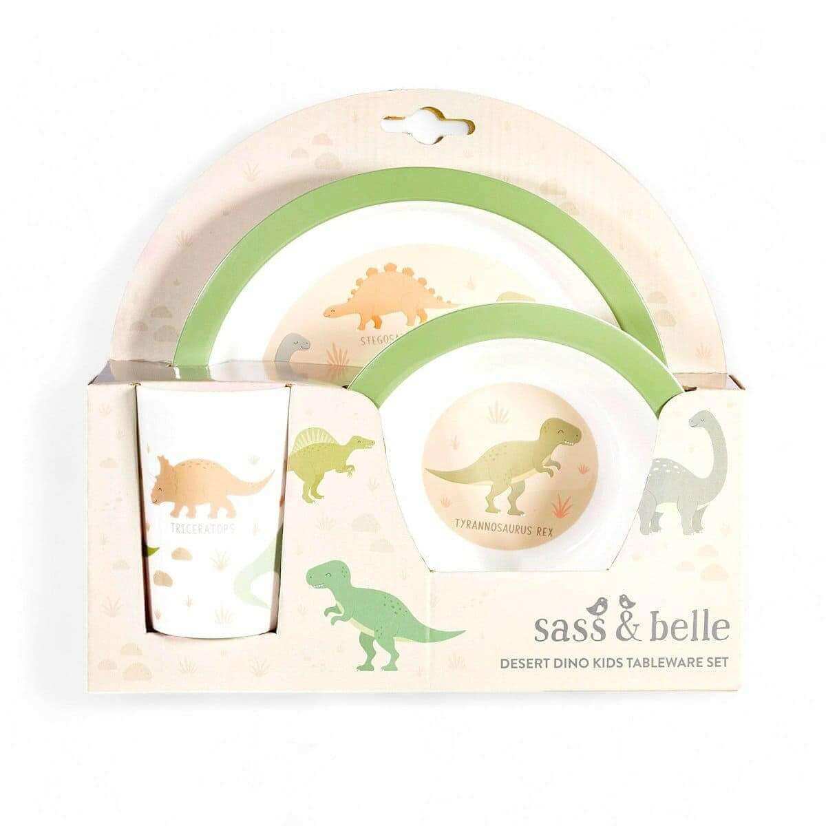 Desert Dino Kids Tableware Set Tableware & Coasters Sass and Belle Quirky Turkey Gifts