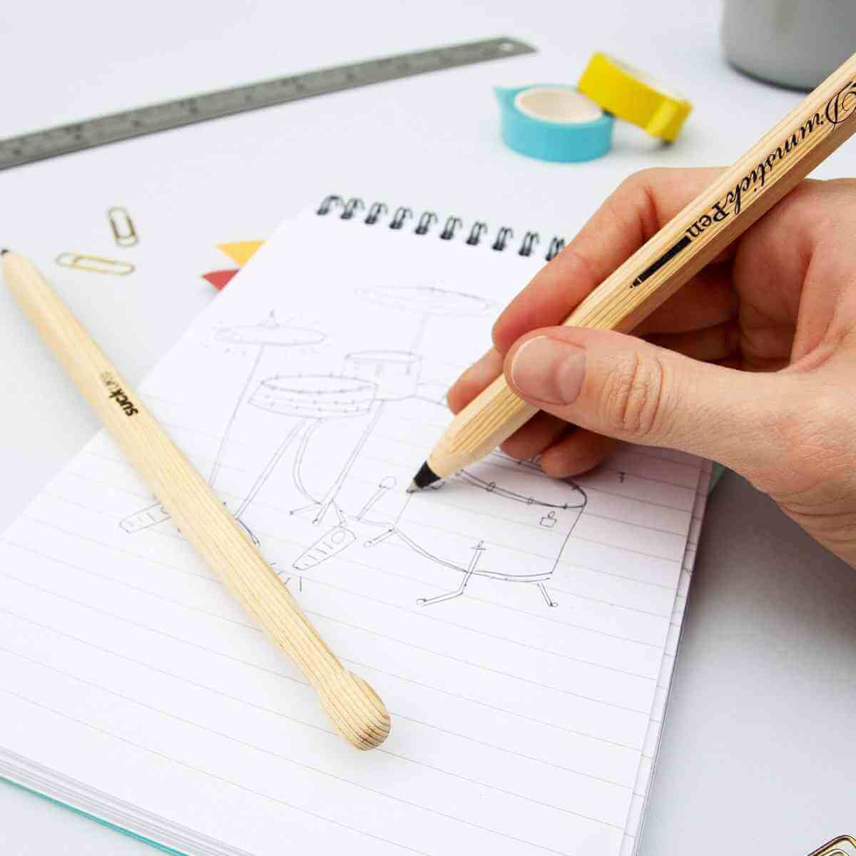 Drumstick Pens Set Of 2 Pens That Are Also Fun Drumsticks Gadgets SuckUK Quirky Turkey Gifts