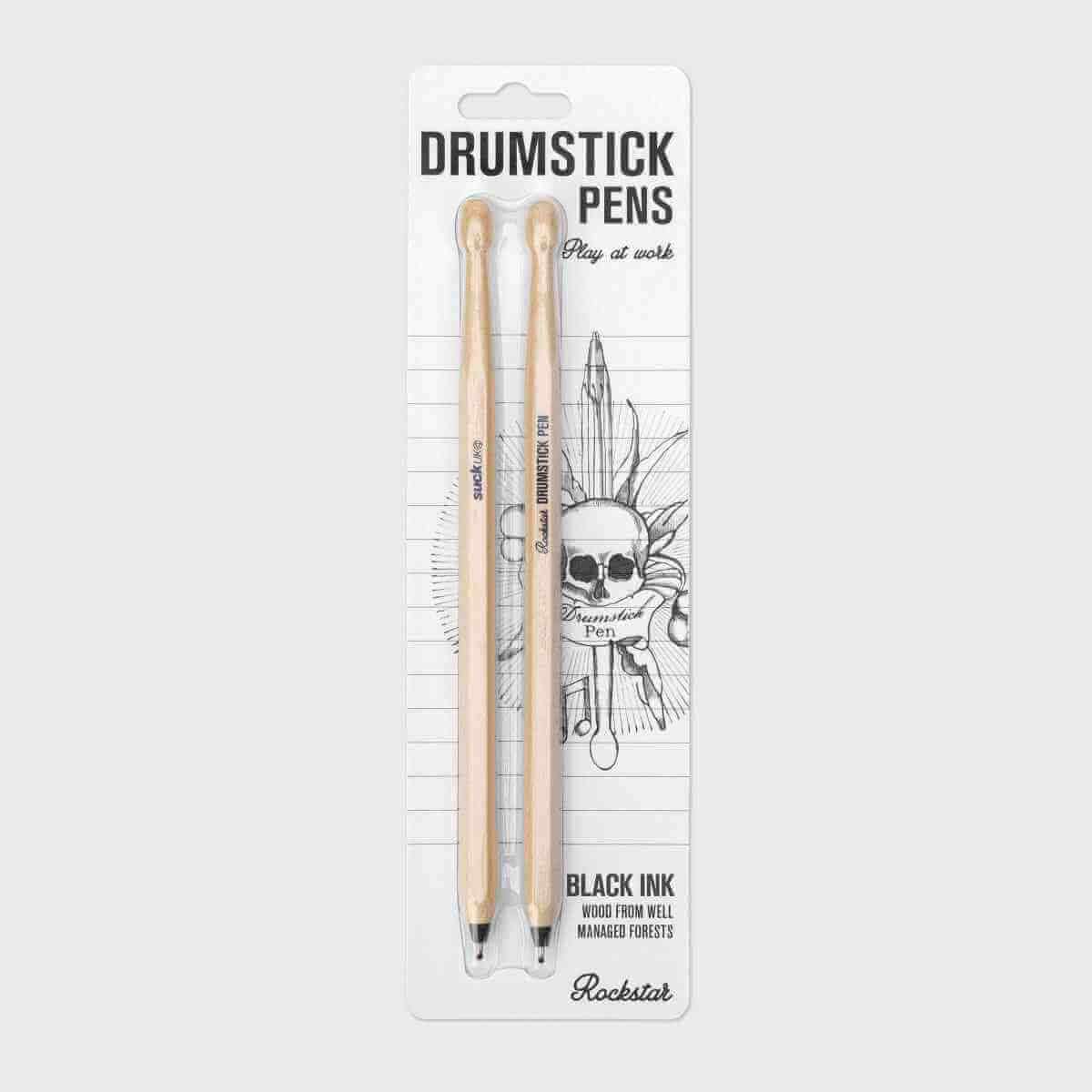 Drumstick Pens Set Of 2 Pens That Are Also Fun Drumsticks Gadgets SuckUK Quirky Turkey Gifts