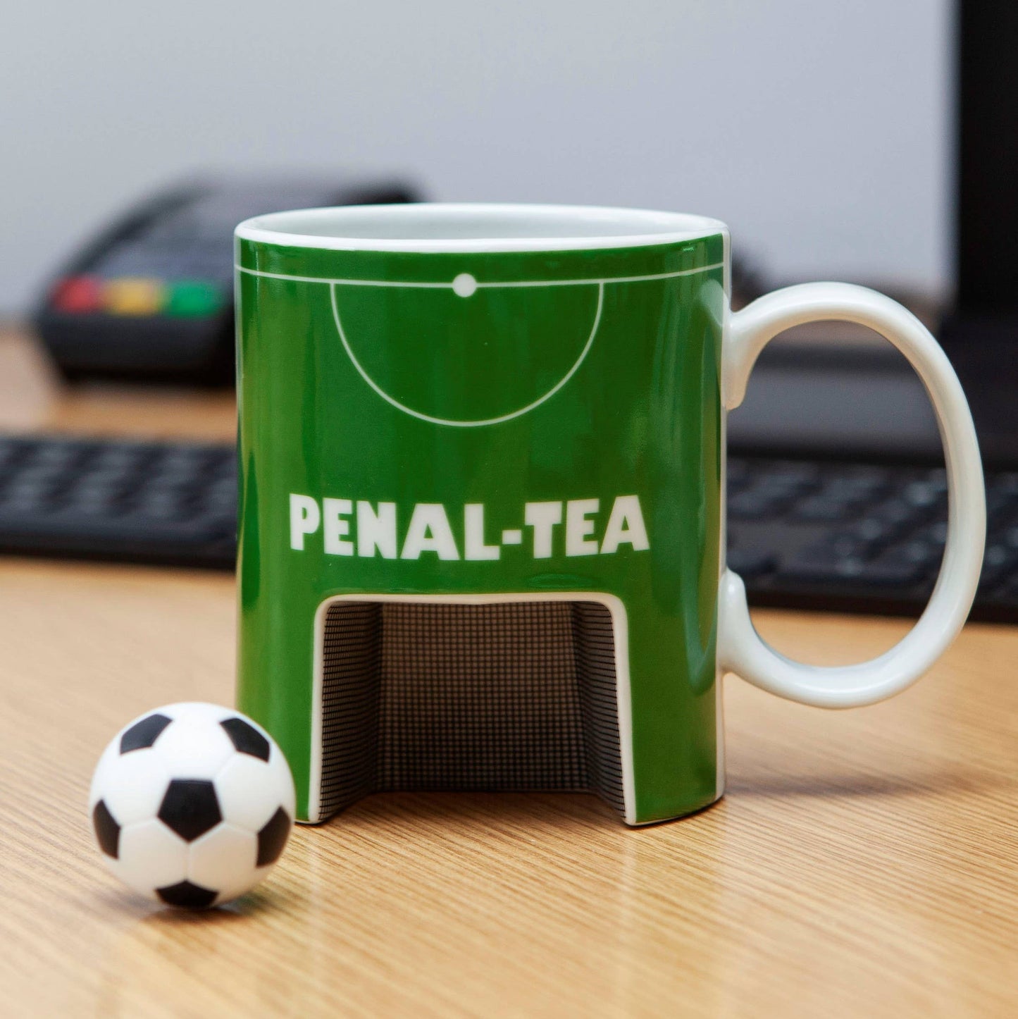 Penal-tea Football Mug with Mini Ball & Goal Net Mugs & Cups Boxer Gifts Quirky Turkey Gifts