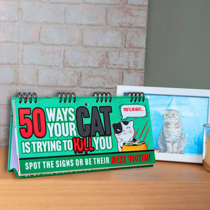 50 Ways Your Cat Is Trying To Kill You Flipbook - Cat Gifts Flip Books Boxer Gifts Quirky Turkey Gifts