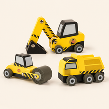 Orange Tree Toys Wooden Roadworks Vehicle Set – 3 Piece