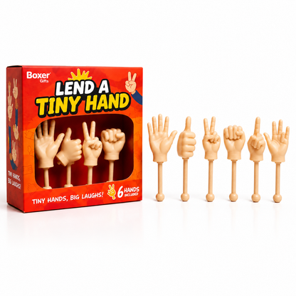 Lend A Tiny Hand – 6 Mini Hands Novelty Prank Gift | Boxer Gifts