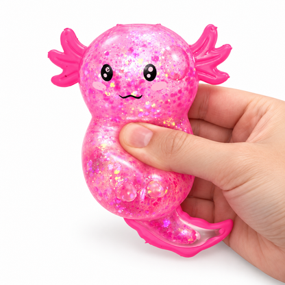 Puckator Glitter Axolotl Maltose Squeezy Stress Toy