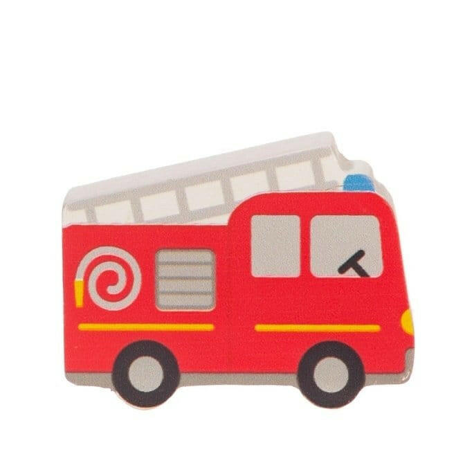 Fire Engine, Green Tractor & Digger, Kids Wall Hooks and Drawer Knobs