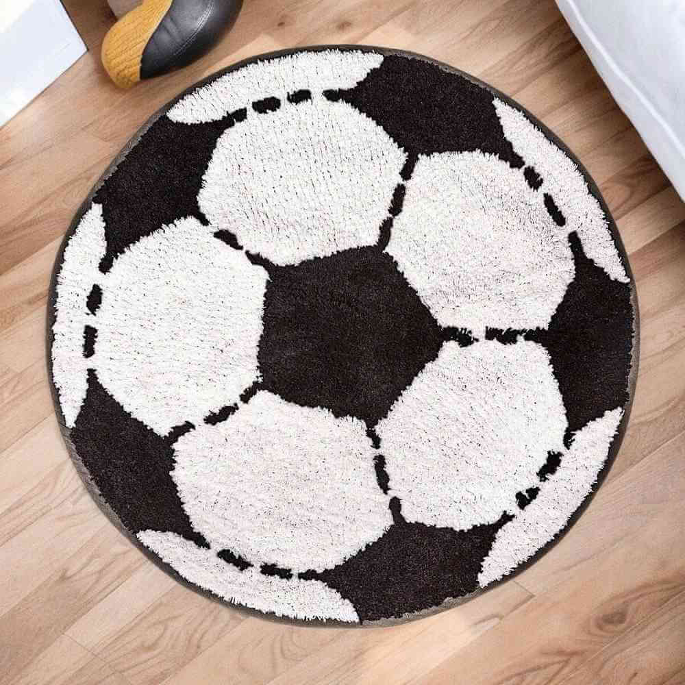 Football Shaped Bedroom Rug ⚽ Bedroom Rugs Sass and Belle Quirky Turkey Gifts