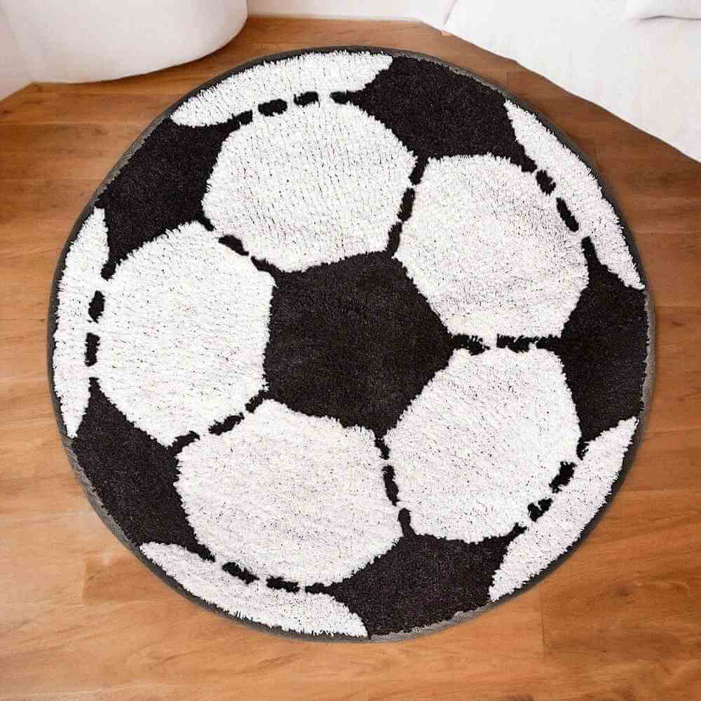 Football Shaped Bedroom Rug ⚽ Bedroom Rugs Sass and Belle Quirky Turkey Gifts