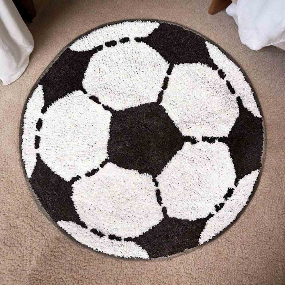 Football Shaped Bedroom Rug ⚽ Bedroom Rugs Sass and Belle Quirky Turkey Gifts