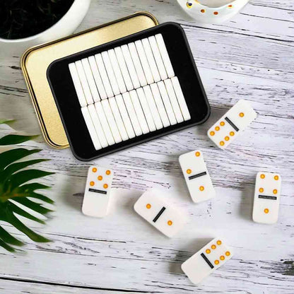 Play On, Iron and Glory Mini Travel Domino Set for Fun Games Toys and Games Iron and Glory Quirky Turkey Gifts