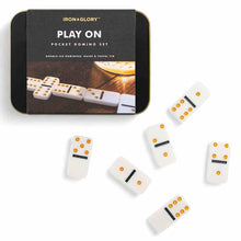 Play On, Iron and Glory Mini Travel Domino Set for Fun Games Toys and Games Iron and Glory Quirky Turkey Gifts
