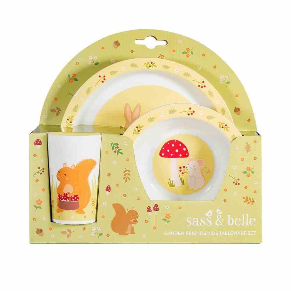Garden Friends Kids Tableware Set Tableware & Coasters Sass and Belle Quirky Turkey Gifts
