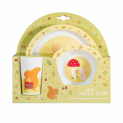 Garden Friends Kids Tableware Set Tableware & Coasters Sass and Belle Quirky Turkey Gifts