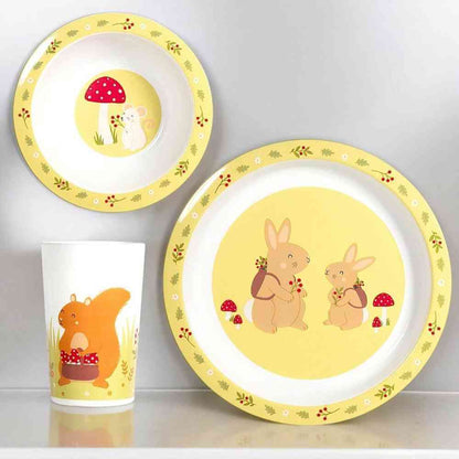 Garden Friends Kids Tableware Set Tableware & Coasters Sass and Belle Quirky Turkey Gifts