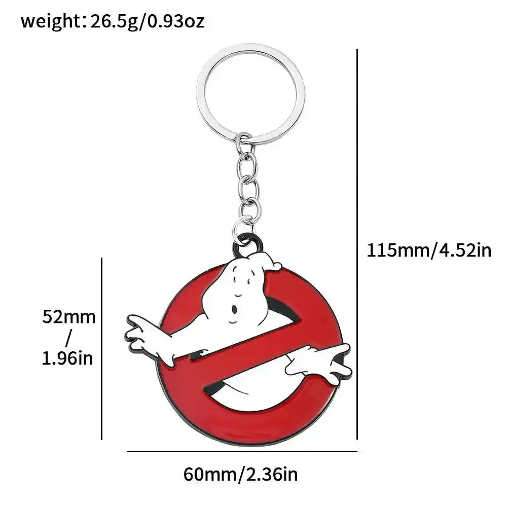 Ghostbusters Logo Keyring | Movie Ghost Keychain Charm Keyrings Fashion Accessories Quirky Turkey Gifts