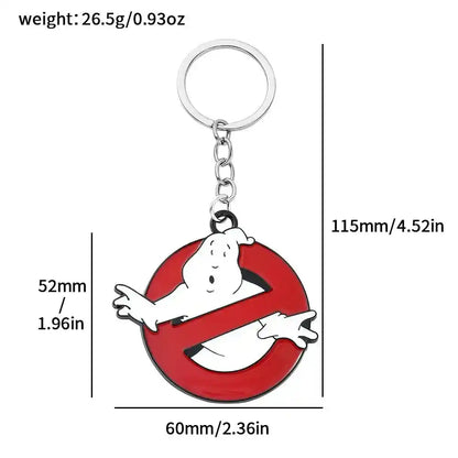Ghostbusters Logo Keyring | Movie Ghost Keychain Charm Keyrings Fashion Accessories Quirky Turkey Gifts