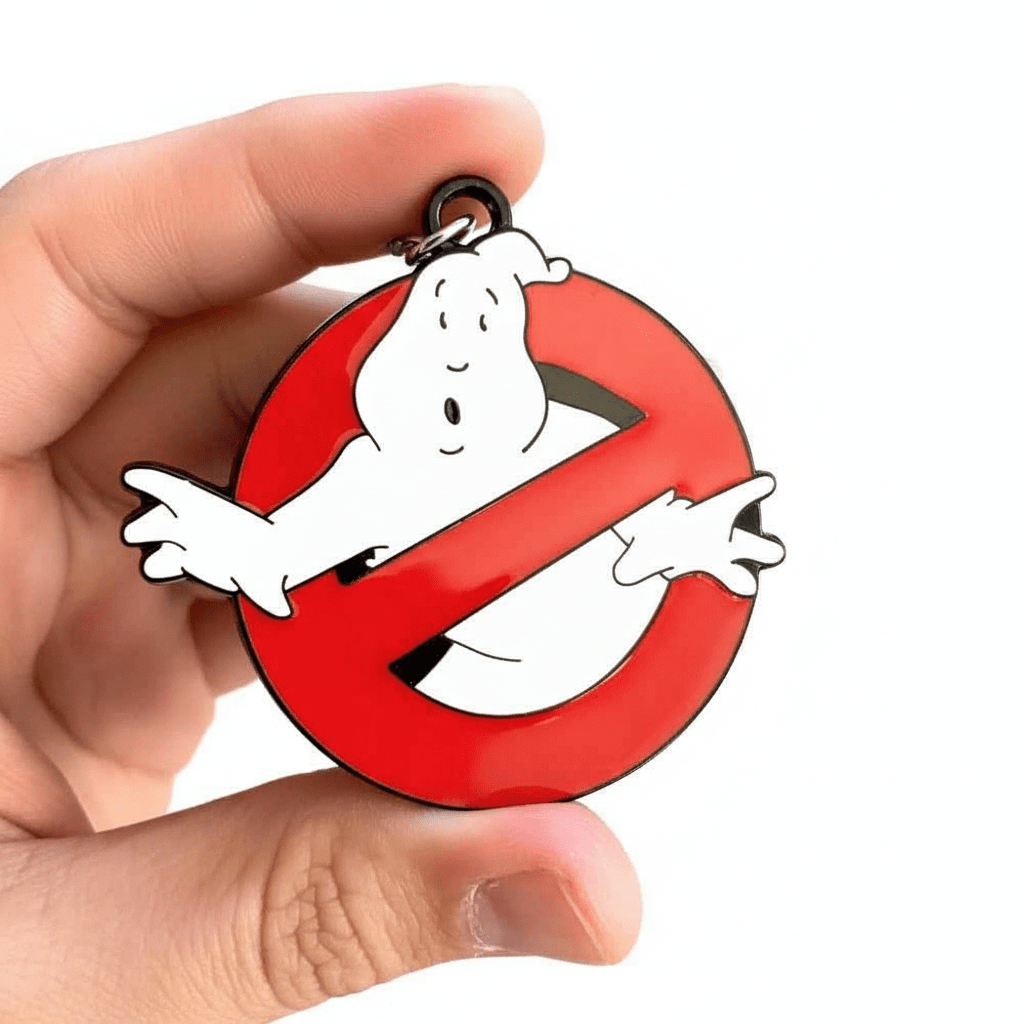 Ghostbusters Logo Keyring | Movie Ghost Keychain Charm Keyrings Fashion Accessories Quirky Turkey Gifts