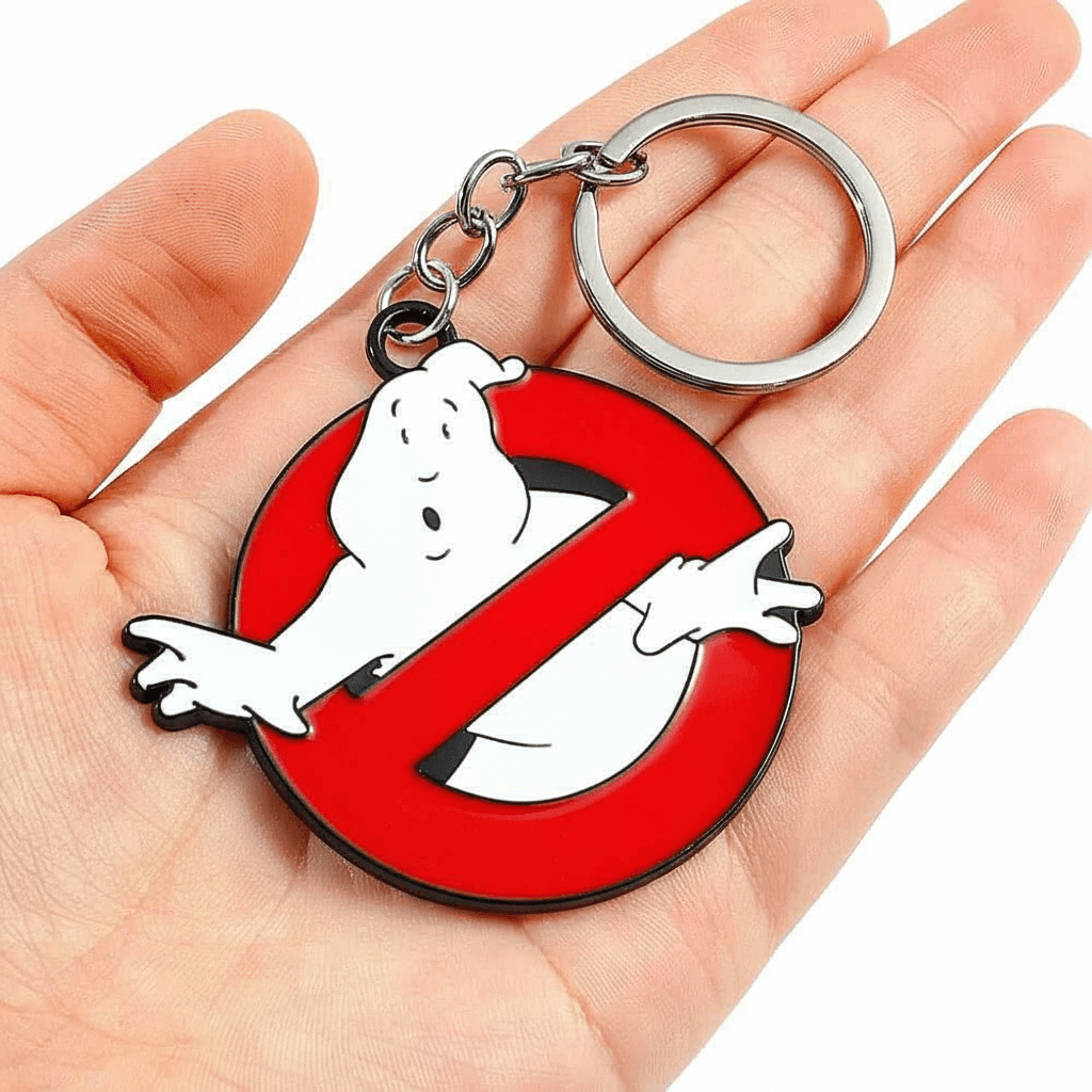 Ghostbusters Logo Keyring | Movie Ghost Keychain Charm Keyrings Fashion Accessories Quirky Turkey Gifts