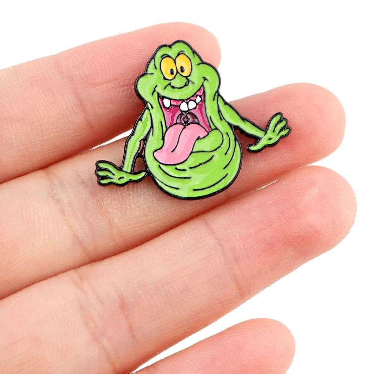 Ghostbusters Slimer Enamel Pin Brooch | Green Ghost Badge Brooches & Pin Badges Fashion Accessories Quirky Turkey Gifts