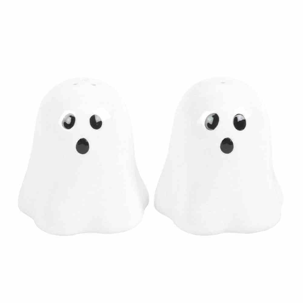 Halloween Ghost Spooky Salt and Pepper Shakers Condient Set of 2 Tableware & Coasters Spirit of equinox Quirky Turkey Gifts