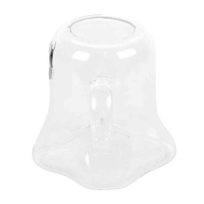 Ghost Shaped Glass Clear Mug for Halloween Season Fun Mugs & Cups Spirit of equinox Quirky Turkey Gifts