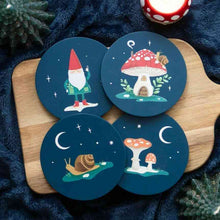 Gnome Sweet Gnome Coaster Set for Winter Decor and Fun Tea Coasters Spirit of equinox Quirky Turkey Gifts