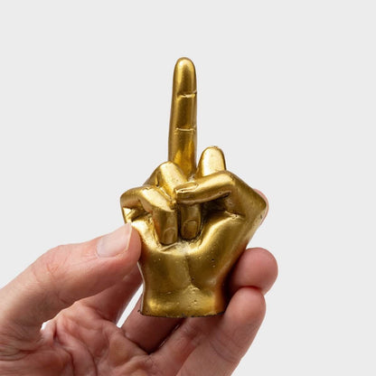Hand Gesture Golden Middle Finger Lucky Charm Gadgets Luckies Quirky Turkey Gifts