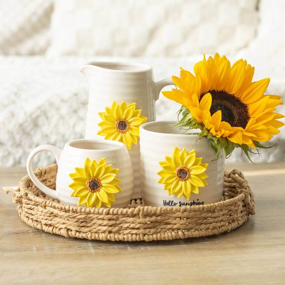 Hello Sunshine Beautiful Plant Pot with 3D Sunflower Pots & Planters Jones Home & Gifts Quirky Turkey Gifts