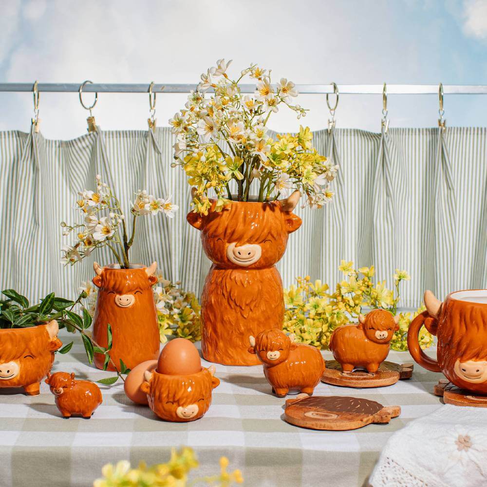 Highland Cow Egg Cup Home & Garden Sass and Belle Quirky Turkey Gifts