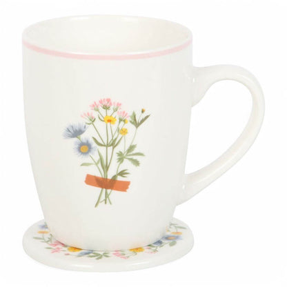 If Grandmas Were Flowers Floral Wild Flower Mug & Coaster Set Mugs & Cups Jones Home & Gifts Quirky Turkey Gifts