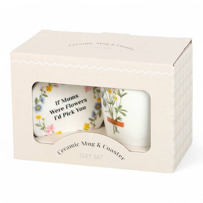 Surprise Mum on Mothers Day Ceramic Mug & Coaster Set Mugs & Cups Jones Home & Gifts Quirky Turkey Gifts