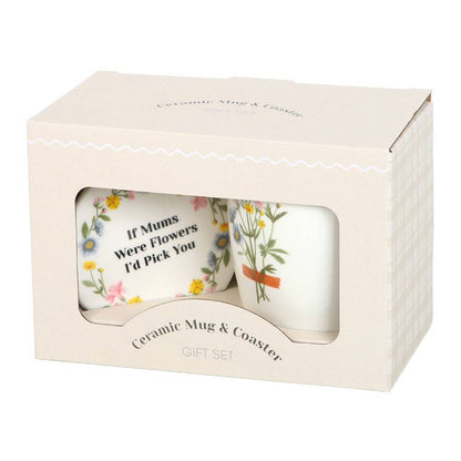 Surprise Mum on Mothers Day Ceramic Mug & Coaster Set Mugs & Cups Jones Home & Gifts Quirky Turkey Gifts