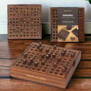 Deluxe Wooden Sudoku Puzzles and Solutions Set By Iron and Glory Toys and Games Iron and Glory Quirky Turkey Gifts