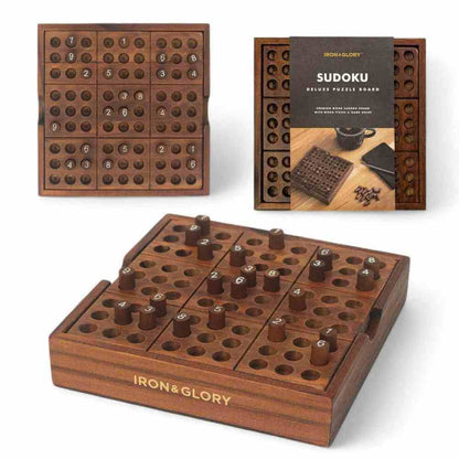 Deluxe Wooden Sudoku Puzzles and Solutions Set By Iron and Glory Toys and Games Iron and Glory Quirky Turkey Gifts