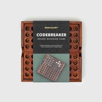 Deluxe Wooden Code Breaker, Crack a Code Brain Teaser Game Toys and Games Iron and Glory Quirky Turkey Gifts