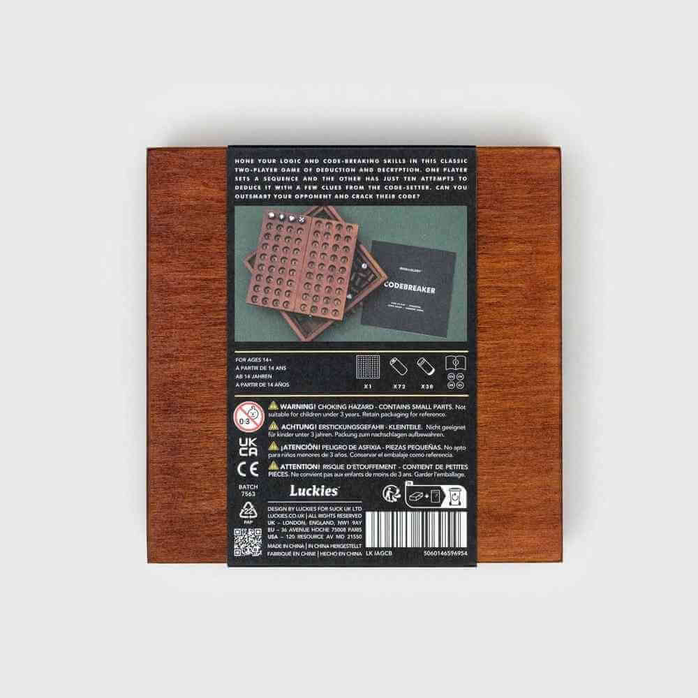 Deluxe Wooden Code Breaker, Crack a Code Brain Teaser Game Toys and Games Iron and Glory Quirky Turkey Gifts