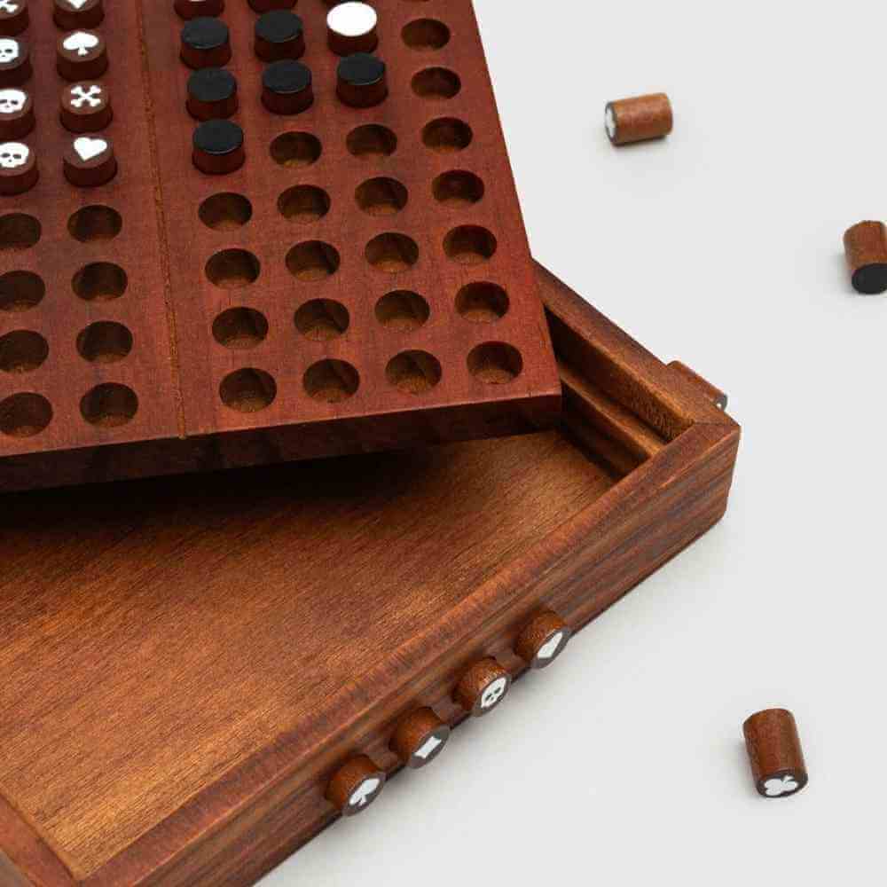 Deluxe Wooden Code Breaker, Crack a Code Brain Teaser Game Toys and Games Iron and Glory Quirky Turkey Gifts