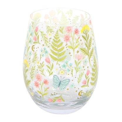 Luna Bloom Floral Stemless Glass in Gift Box Glassware and Drinkware Jones Home & Gifts Quirky Turkey Gifts