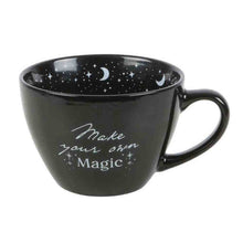 Make Your Own Magic Black Mug with Stars and Moon Design Mugs & Cups Spirit of equinox Quirky Turkey Gifts
