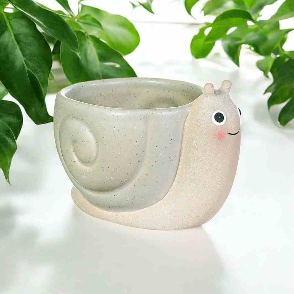 Mini Snail Planter (Cottage Garden) – Sass & Belle 🐌 Pots & Planters Sass and Belle Quirky Turkey Gifts