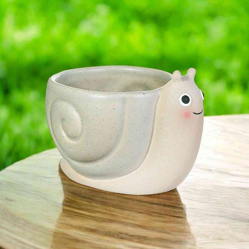 Mini Snail Planter (Cottage Garden) – Sass & Belle 🐌 Pots & Planters Sass and Belle Quirky Turkey Gifts