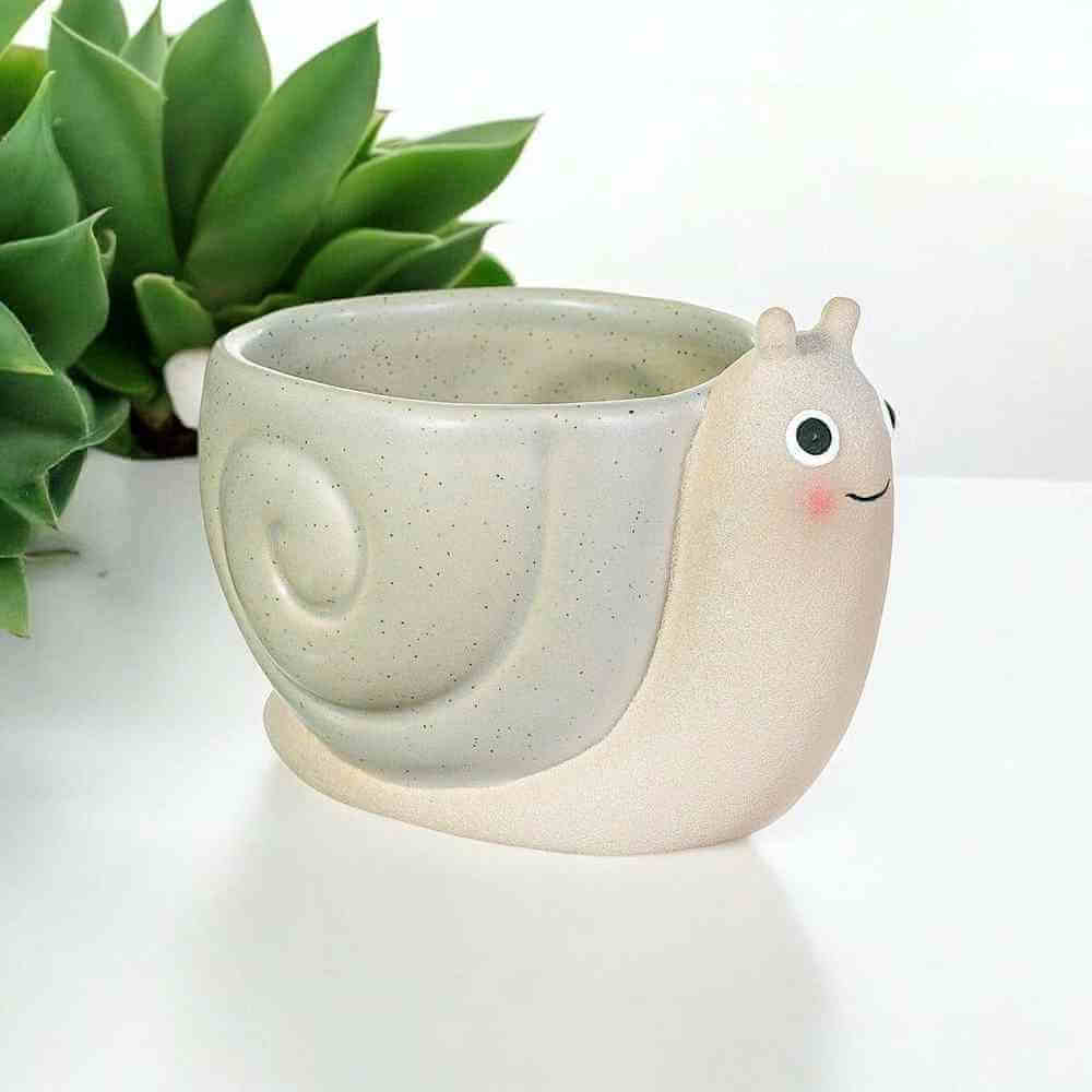 Mini Snail Planter (Cottage Garden) – Sass & Belle 🐌 Pots & Planters Sass and Belle Quirky Turkey Gifts