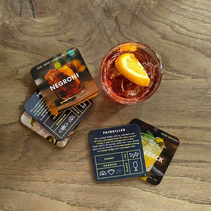 Mixologist Easily Make Your Own Cocktail 48 Coaster Set Gadgets SuckUK Quirky Turkey Gifts
