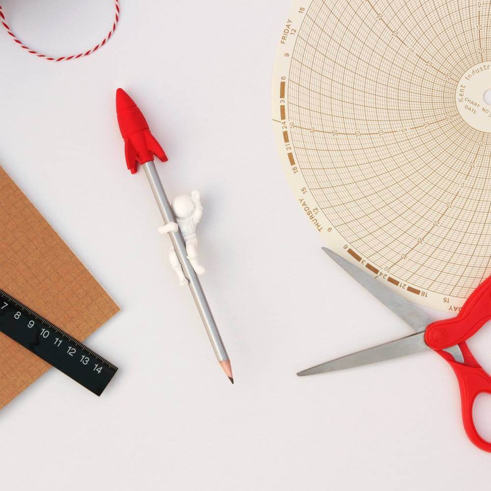 Moon Walk Erasers, Astronaut &amp; Rocket Eraser and Pencil Set Gadgets SuckUK Quirky Turkey Gifts