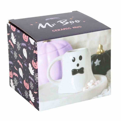 Mr And Mrs Boo Ghost Shaped Mugs For Halloween Fun Mugs & Cups Spirit of equinox Quirky Turkey Gifts