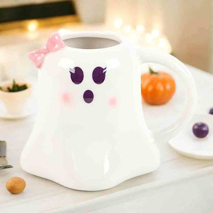 Mr And Mrs Boo Ghost Shaped Mugs For Halloween Fun Mugs & Cups Spirit of equinox Quirky Turkey Gifts