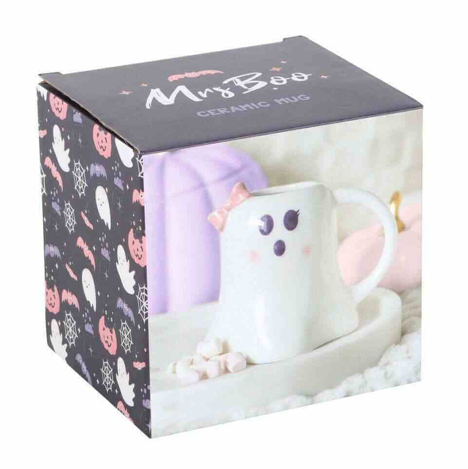 Mr And Mrs Boo Ghost Shaped Mugs For Halloween Fun Mugs & Cups Spirit of equinox Quirky Turkey Gifts